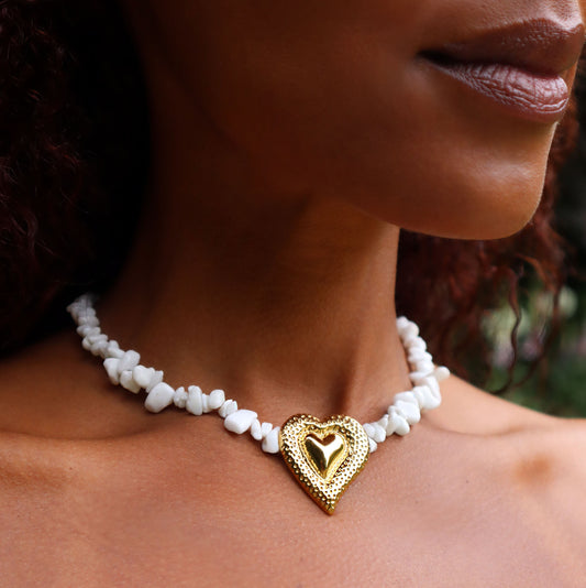 Amora Shell Heart Necklace