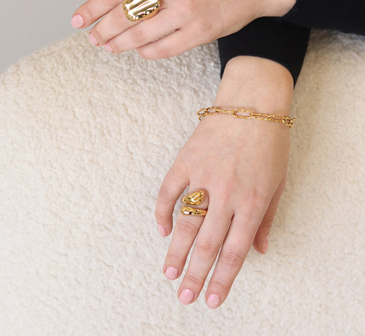 Celeste Swirl Gold Ring