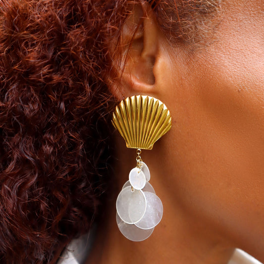 Sirena Shell Drop Earrings
