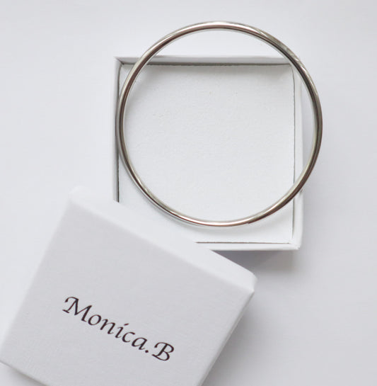 Thin Minimalist Bangle by Monica.B, view 2