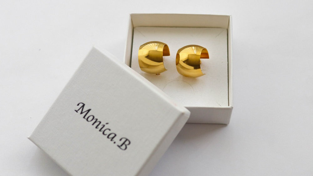Plumeria Hoop Earrings