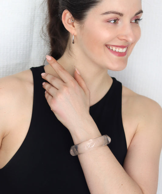 Irregular Acrylic Resin Chunky Bangles