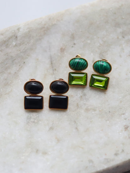 Duo Shape Stud Earrings