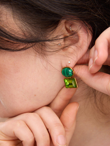 Duo Shape Stud Earrings