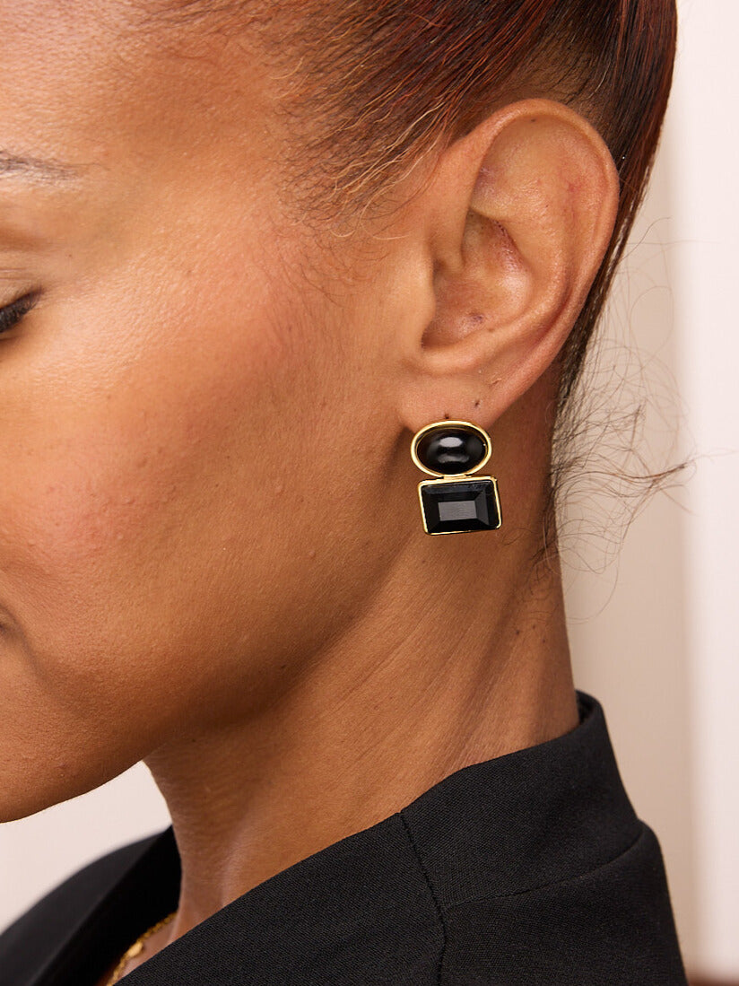 Duo Shape Stud Earrings