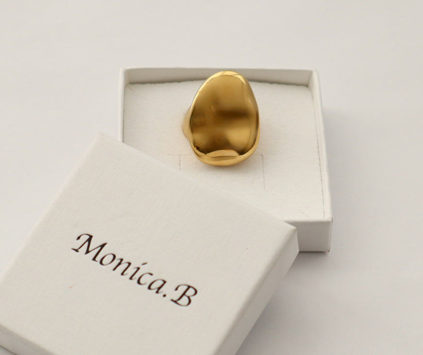Eterna Molten Gold Statement Ring