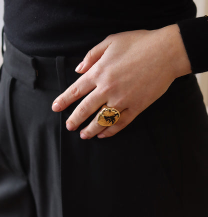 Eterna Molten Gold Statement Ring