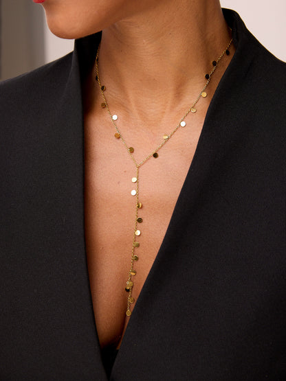 Linear Glow Lariat Necklace