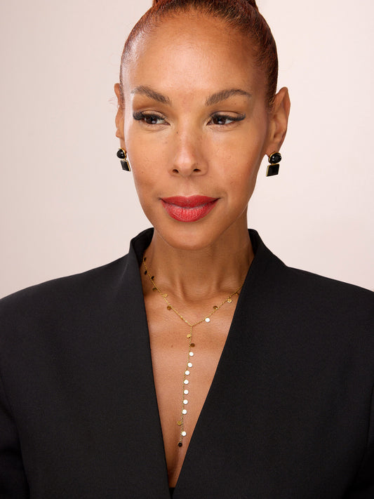 Linear Glow Lariat Necklace