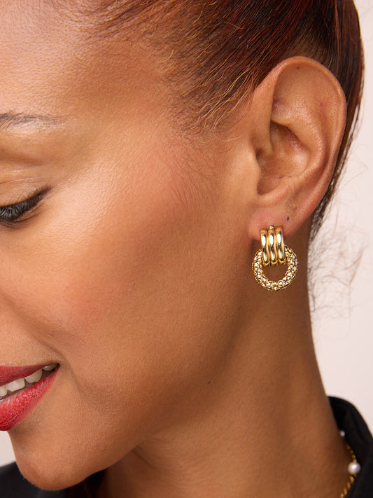 Linked Glow Hoop Earrings