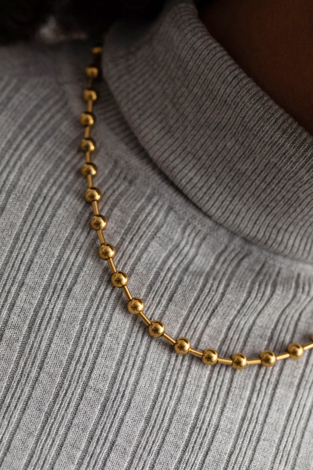 Round Ball Bead Necklace