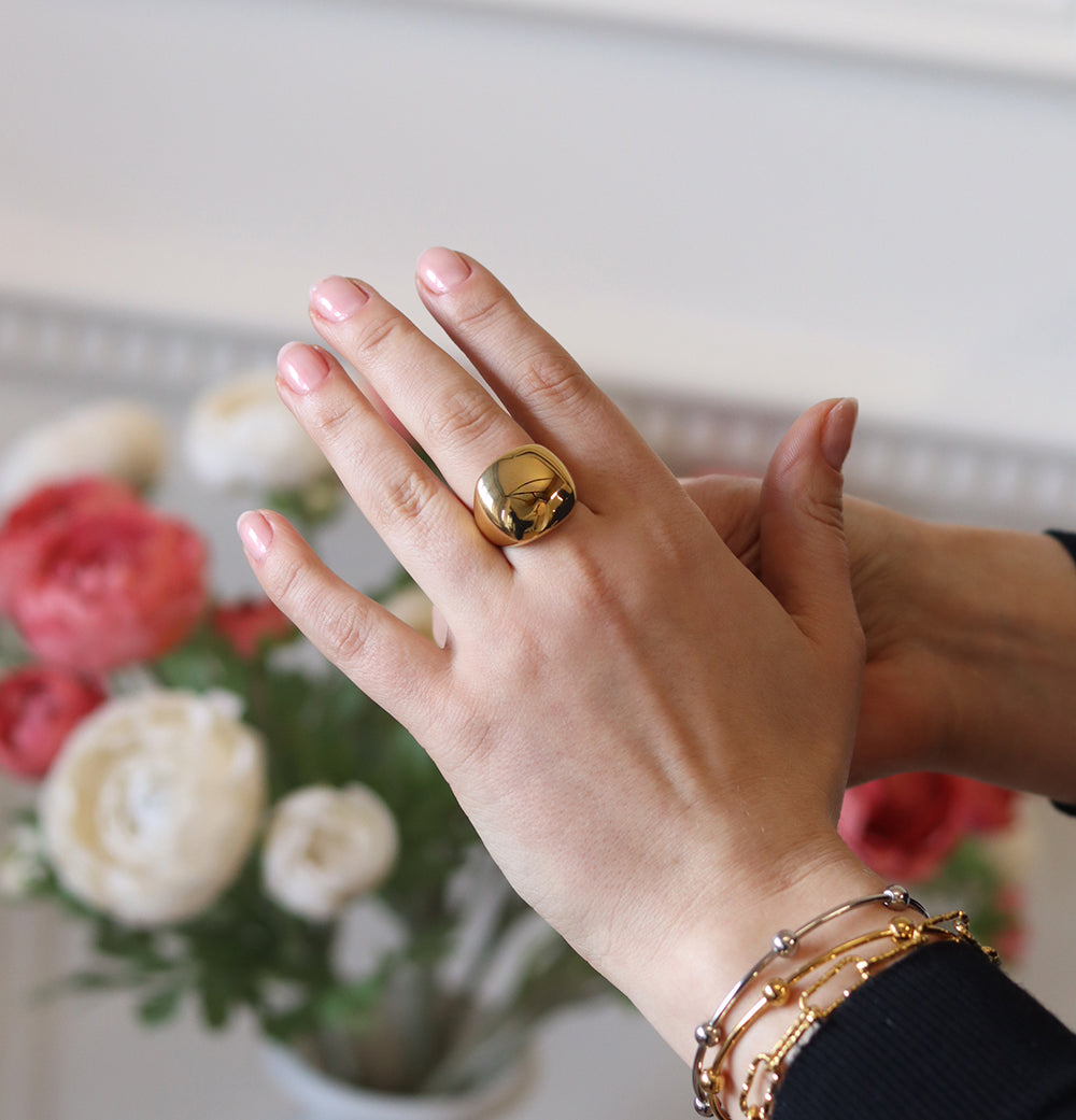 Solara Bold Gold Dome Ring