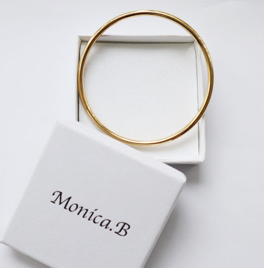 Thin Minimalist Bangle by Monica.B, view 3