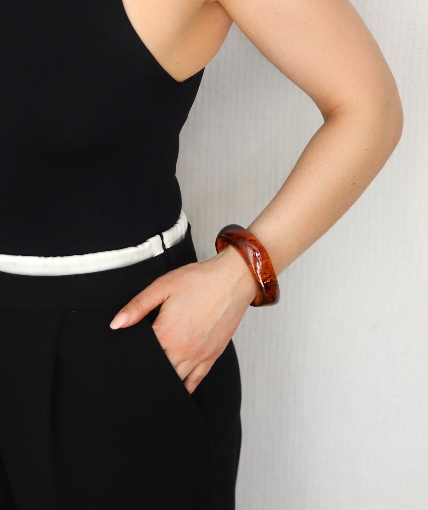 Irregular Acrylic Resin Chunky Bangles