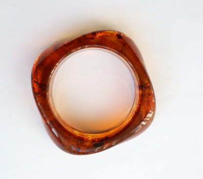Irregular Acrylic Resin Chunky Bangles