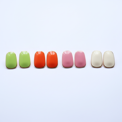 All 4 Colour Pop Enamel Earrings Cut-Out