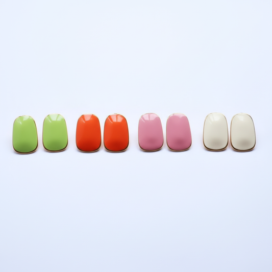 All 4 Colour Pop Enamel Earrings Cut-Out