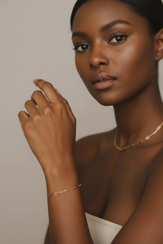 Paperclip Chain Bracelet - Full Face and Wrist