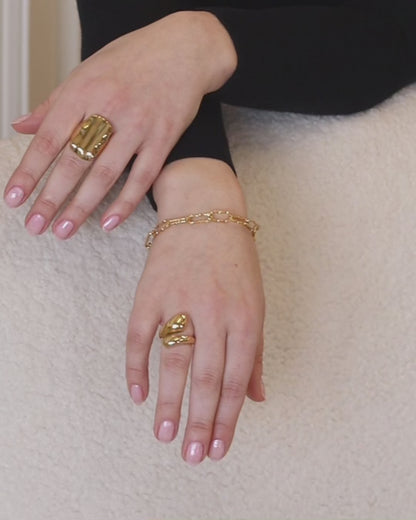 Celeste Swirl Gold Ring