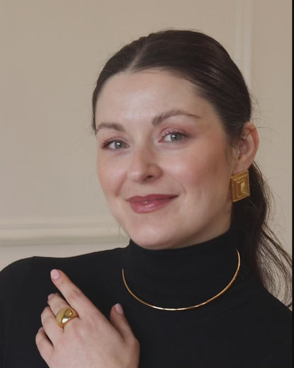 Solara Bold Gold Dome Ring