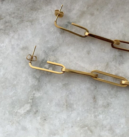 Naag Paper Clip Link Earrings