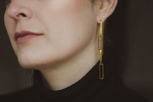 Naag Paper Clip Link Earrings