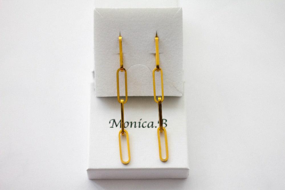 Naag Paper Clip Link Earrings