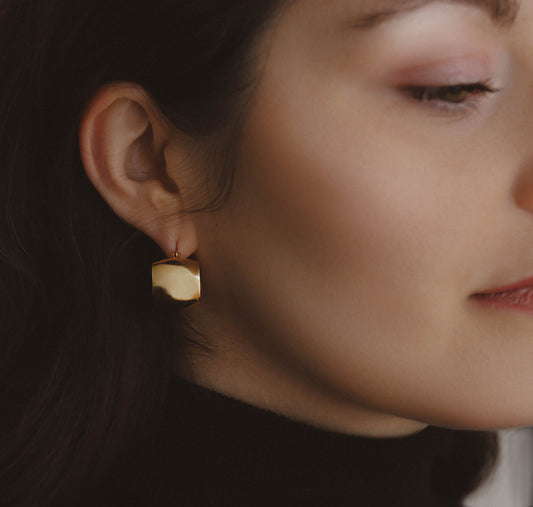 Plumeria Hoop Earrings