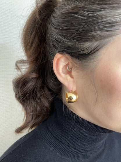 Plumeria Hoop Earrings