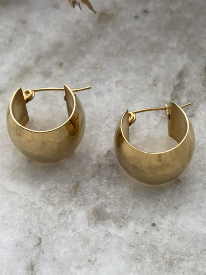 Plumeria Hoop Earrings