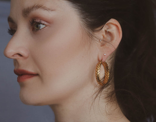 Dahlia Hoop Earrings